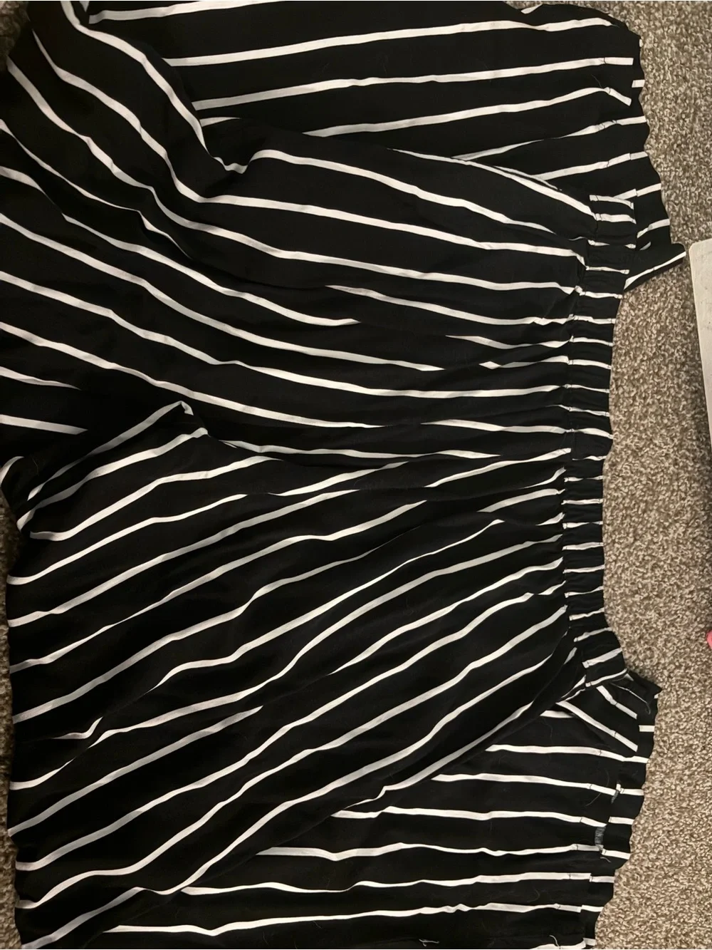 Old Navy Black and White Wide-Leg Pants